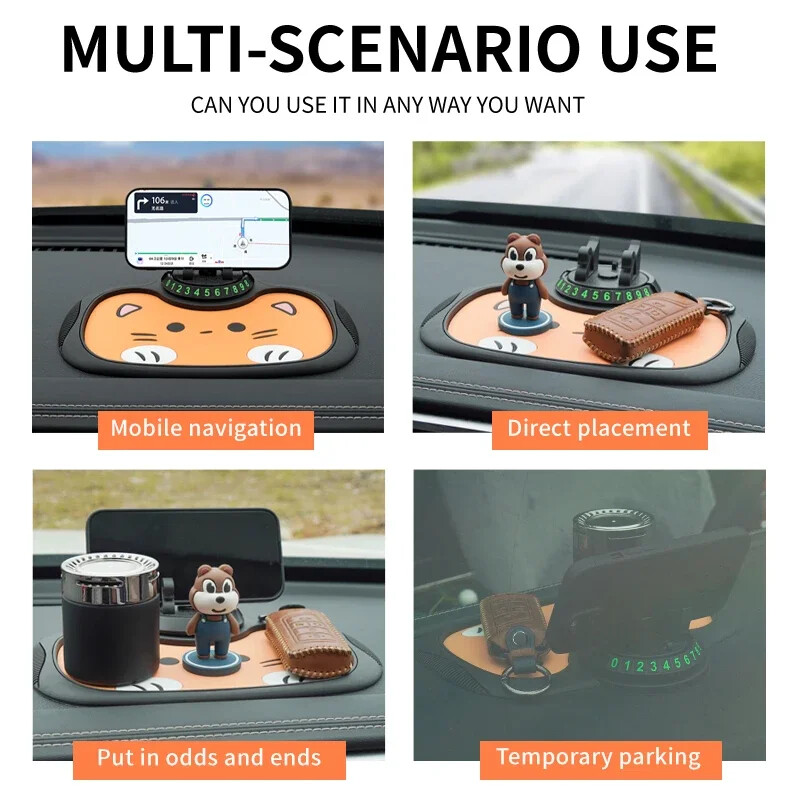 Covoraș anti-alunecare pentru mașină multifuncțională Suport pentru telefon mobil pentru mașină trei în unu Covoraș anti-alunecare din silicon Tablou de bord universal pentru mașină