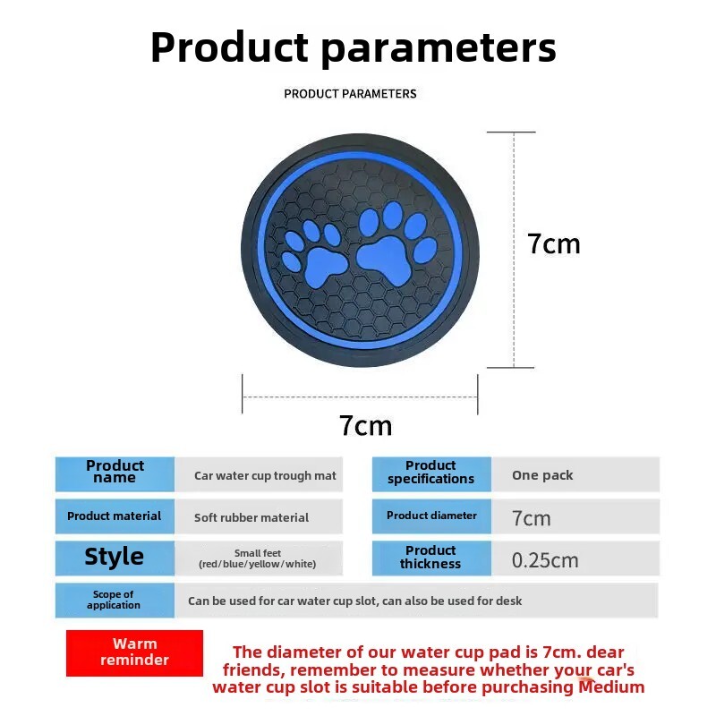 Animacinių filmų apvalus neslystantis automobilio puodelio kilimėlis Universalūs dekoratyviniai priedai, skirti transporto priemonės interjerui, silikoninė medžiaga, neslidžia fiksacija