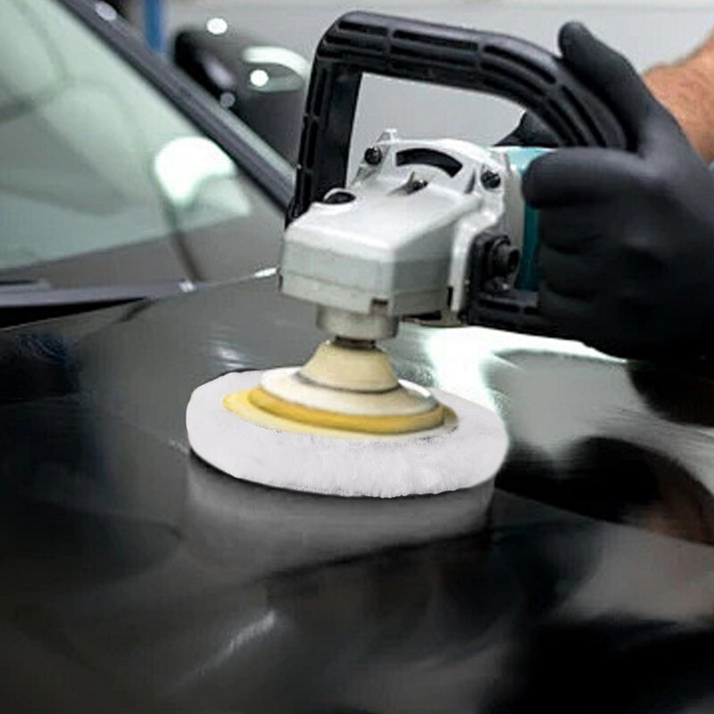 Kit de lustruire de 3/4/5/6/7 inch Tampoane de lustruit Disc de burete pentru epilare cu ceară Roată de lână Tampoane de lustruit pentru îngrijirea vopselei auto pentru polizor auto