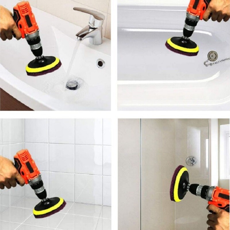 Cap de perie de curățare electric Cap de perie de găurit electric Perie de curățare mochetă țiglă butuc roată bucătărie burete perie de lustruit polis