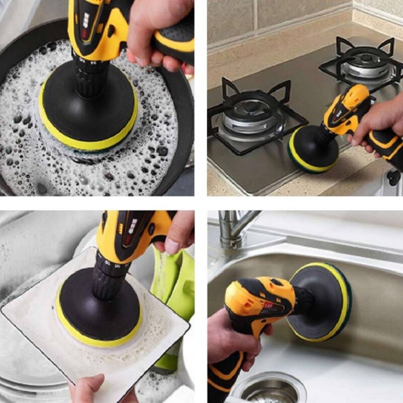 Cap de perie de curățare electric Cap de perie de găurit electric Perie de curățare mochetă țiglă butuc roată bucătărie burete perie de lustruit polis