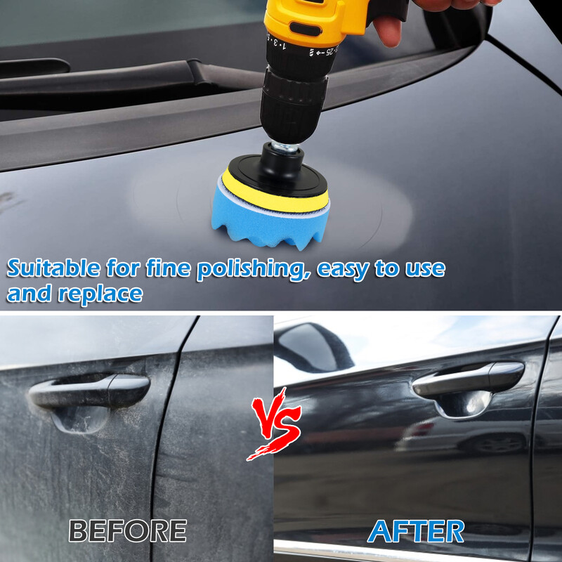 29 buc. Tampoane de lustruit auto, 3 inch, lavabil, burete de lustruit, reutilizabil, fibră de lână.