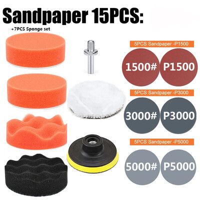 3/4/5/6/7 collu automašīnu pulēšanas disks, pašlīmējošs pulēšanas spilventiņš Vaksācijas sūklis vates riteņu pulēšanas spilventiņš priekšējo lukturu remonta automašīnu pulēšanas līdzeklis