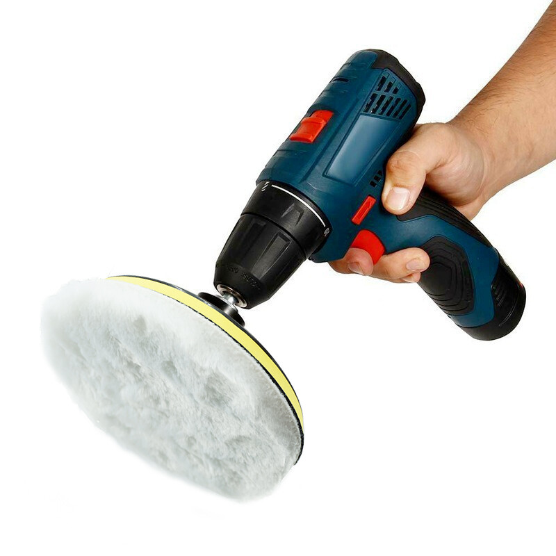 6 buc. Kit de lustruit 3/4/5/6/7 inch Pad de lustruit Disc de burete pentru depilare cu ceară Roată de lână Tampoane de lustruit pentru îngrijirea vopselei auto Gadget auto