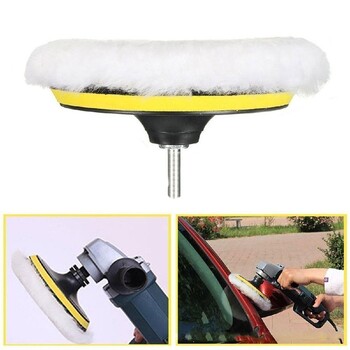 5 ΤΕΜ 80mm Σετ τακάκια στίλβωσης Wool Wheel Buffing Tools Professional Auto Paint Care Waxing Pads Αξεσουάρ Gadget αυτοκινήτου