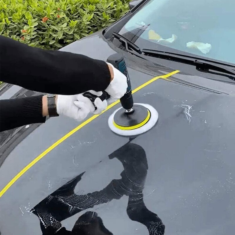 5 bucăți 80 MM set de tampon de lustruit instrumente de lustruit roți de lână pentru vopsea auto profesională, pentru îngrijire, tampoane de lustruit, accesorii pentru gadgeturi auto