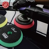 Tampoane de lustruit pentru lustruire de 5 inci, cu burete plat din spumă, pentru set de tampoane pentru lustruire auto, tampoane de lustruit pentru îngrijirea auto