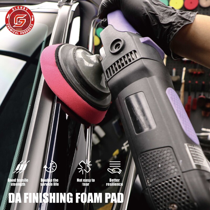 Tampoane de lustruit pentru lustruire de 5 inci, cu burete plat din spumă, pentru set de tampoane pentru lustruire auto, tampoane de lustruit pentru îngrijirea auto