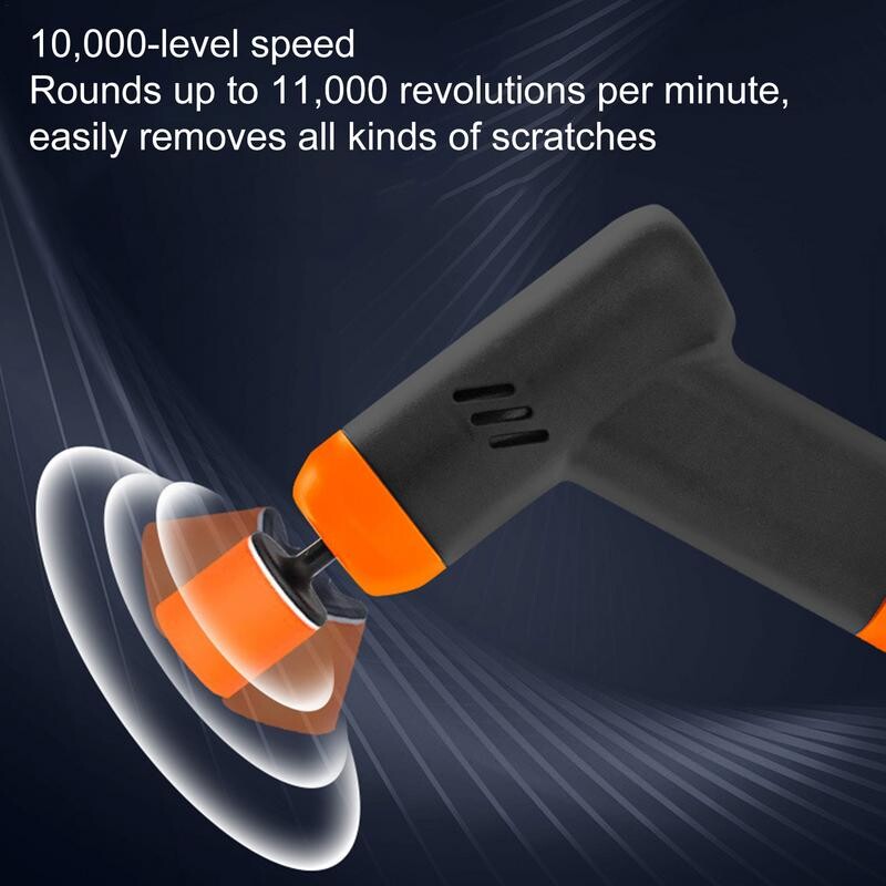Mașină de lustruit mașină, rotativă, auto-tampon, lustruit cu ceară, kit de lustruit pentru mașină, pentru lustruirea și epilarea cu ceară a detaliilor auto, 2 viteze variabile
