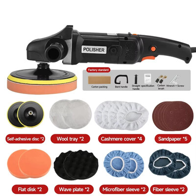 Polizor auto de mare putere 1400W, 8 trepte, frumusețe automată, mașină electrică de lustruit cu ceară, instrumente portabile pentru repararea zgârieturilor
