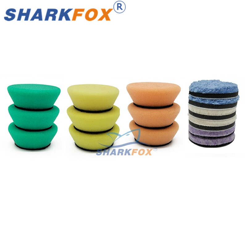 Set de mini tampoane de lustruit de 1 inch/2 inch Tampoane de lustruit pentru lustruire cu burete în formă de T Tampoane de lustruit pentru șlefuire mașină Ceruire Glazură de etanșare