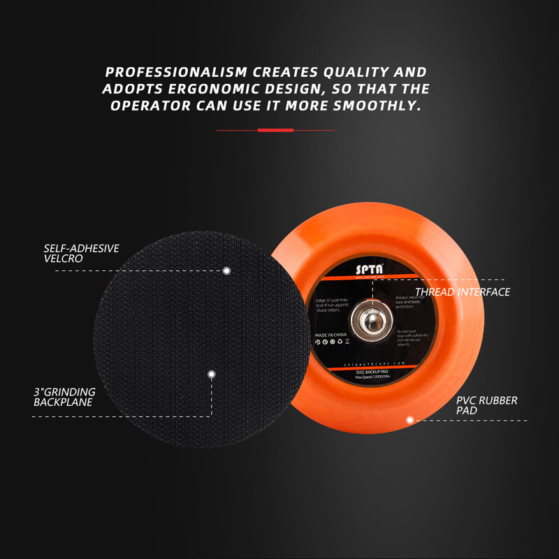SPTA 1"2"3" Placă de suport cu cârlig și buclă 5/16"-24 Filet DA Slefuitor/lustruit orbital aleatoriu