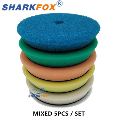 Sharkfox 5Gb 3"(80mm)/5"(125mm)/6"(150mm) automašīnu pulēšanas pulēšanas spilventiņi T formas sūklis DA/RO/GA automašīnu bufera pulētājam