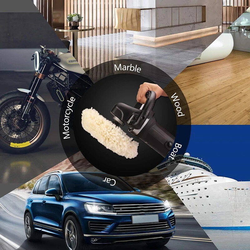 Vuneni jastučići za poliranje od 6/7/8 inča Jastučić za poliranje od 100% prirodne vune za složeno poliranje s kukom i petljom