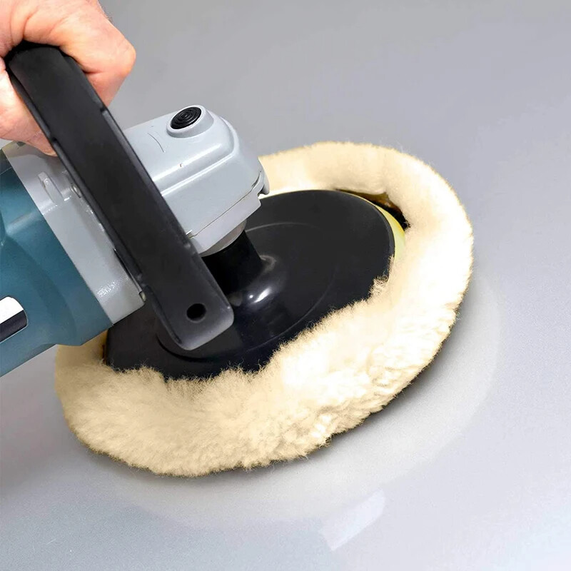 Vuneni jastučići za poliranje od 6/7/8 inča Jastučić za poliranje od 100% prirodne vune za složeno poliranje s kukom i petljom