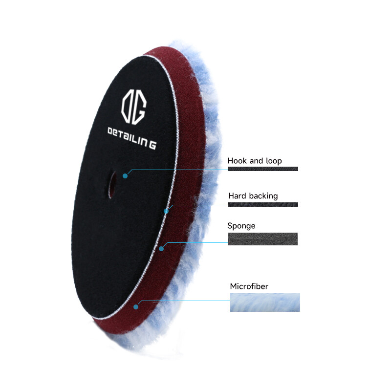 DETAILNE 3/5/6 tolline mikrokiust poleerimislapp Lõikamine poleerimispadjad Vahapuhvrite eemaldamine DA/RO autopoleerimismasinale