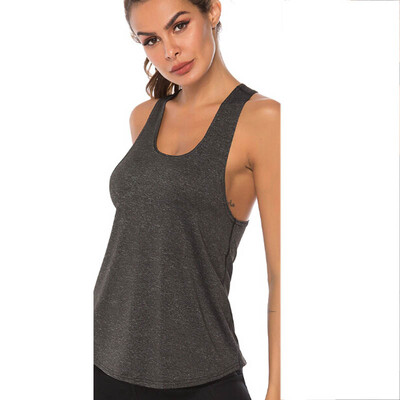 Sporto salės kūno rengybos liemenė Moteriški treniruočių marškinėliai be rankovių, viršutiniai marškinėliai moterims, skirti bėgioti