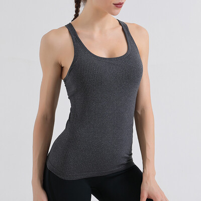 Vestă de yoga pentru femei, antrenament de dans ocazional, lenjerie sportivă sutien cu pernă pentru piept, corset pentru gimnastică, atletic, crop top