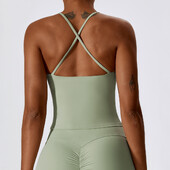 Vestă de yoga cu bretele încrucișate pentru femei Vestă sportivă Sutien de fitness Lenjerie de gimnastică Push-up-uri Jogging Exercițiu Spate Sexy Absorbție de șoc