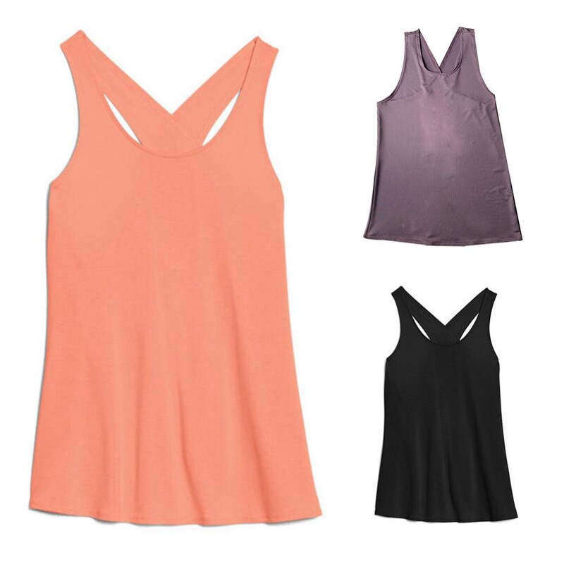 Sieviešu krustveida mugura bez piedurknēm, treniņš, joga, veste, sporta apģērbs, sporta zāle, sporta krekli, topi.