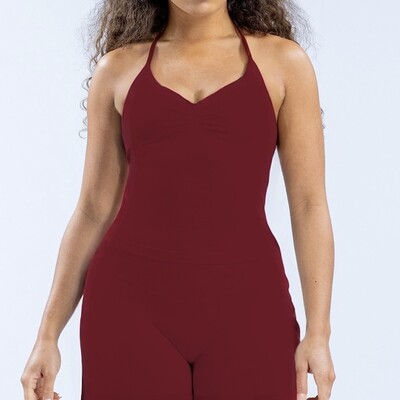 Top de gimnastică cu bretele cu paragate Impact, cu logo, haine de sport fără spate