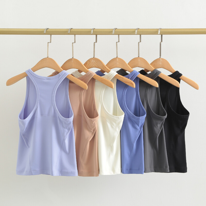 Dupe, maiou cu spate cu spatele curse, până la talie, pentru femei, moale, elastic în patru direcții, cămăși de yoga, de vară, respirabil