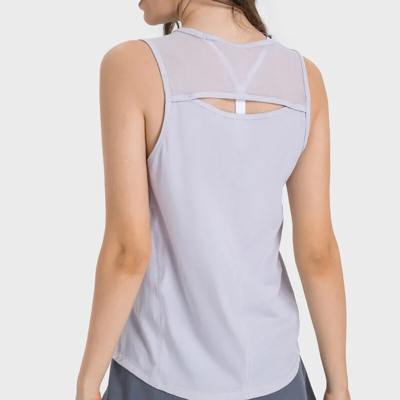 Lungimea șoldului Sculpt Tank Top, care elimină transpirația, cu croiala clasică, cămăși fără mâneci, plasă elastică în patru direcții, vestă ușoară pentru alergare Îmbrăcăminte de gimnastică
