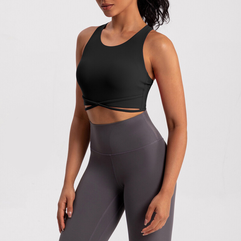 Потник за йога Оребрено фитнес йога бельо Дамски спортен сутиен Push Up Фитнес сутиен Бягане Фитнес фитнес горнища