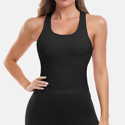 Attraco Maiuri sport pentru femei, 1 buc/3 buc/4 buc, cu decolteu în U, cu elastic înalt, sutiene încorporate cu spatele cros, camisol de fitness respirabil