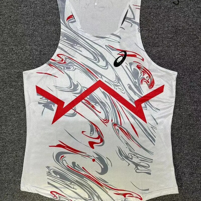 Vieglatlētikas veste sporta bioloģiskais tests Elpojošs skriešanas maratons, treniņš, sacensību tērps sporta tērps ātri žūstošs vasara