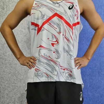 Vieglatlētikas veste sporta bioloģiskais tests Elpojošs skriešanas maratons, treniņš, sacensību tērps sporta tērps ātri žūstošs vasara