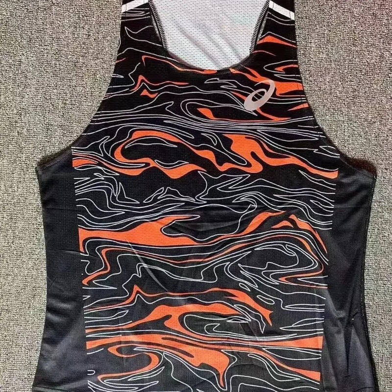 Vieglatlētikas veste sporta bioloģiskais tests Elpojošs skriešanas maratons, treniņš, sacensību tērps sporta tērps ātri žūstošs vasara