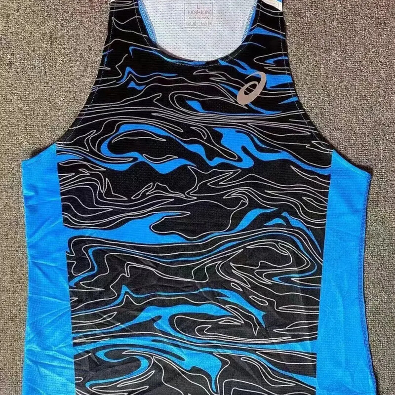 Vieglatlētikas veste sporta bioloģiskais tests Elpojošs skriešanas maratons, treniņš, sacensību tērps sporta tērps ātri žūstošs vasara