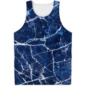 Tricou cu imprimare digitală, cu model de marmură, negru, alb, pentru bărbați, ocazional, supradimensionat, fără mâneci, vestă pentru bărbați, cu uscare rapidă, Ropa Hombre