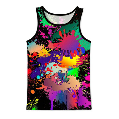 Graffiti PatternTank Top Topuri de sport cu imprimare 3D pentru bărbați Îmbrăcăminte stradală de vară Vestă de baschet Tricou fără mâneci cu uscare rapidă Îmbrăcăminte pentru bărbați