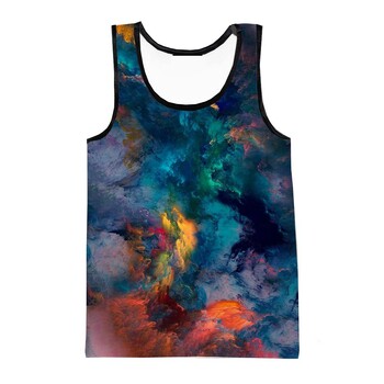 Ανδρικό και παιδικό μπλουζάκι Rainbow Paint Splash Tank Top Graffiti Harajuku Street Αμάνικο μπλουζάκι Fashion Casual Thin Sportswear