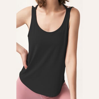 Νέο φαρδύ αμάνικο μπλουζάκι Yoga Tank Top Γυναικείο Γρήγορο Στεγνό Τρέξιμο Αθλητικό Γιλέκο Fitness Gym Top Προπόνηση Γιόγκα