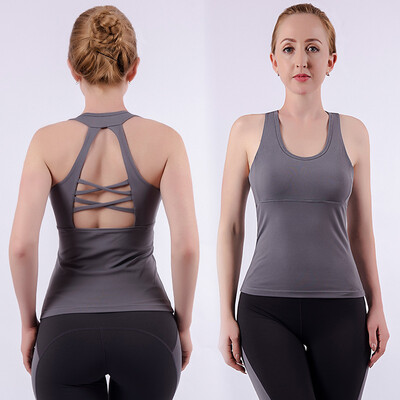 Bezpiedurkņu sacīkšu jogas veste Sporta vientuļa sieviešu sporta fitnesa sporta topi sporta zālei skriešanas treniņu jogas krekli
