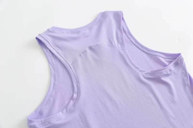 Ljetna majica bez rukava s visokim ovratnikom Ženska lagana majica za trčanje od mrežaste tkanine Klasične majice za jogu s reflektirajućim detaljima