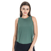 2024. gada pavasaris/vasara, jauns ledus sajūtas sporta topis sievietēm, mitrumu izvadošs, elpojošs, ātri žūstošs, brīvs fitnesa, skriešanas jogas tops