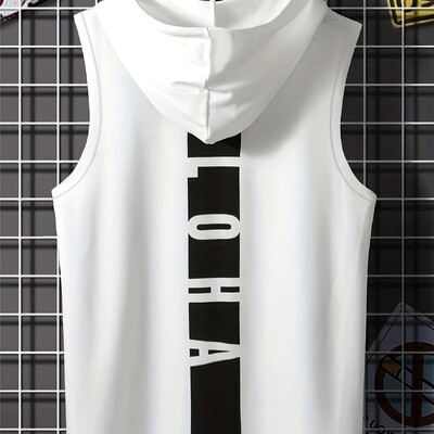 Vīriešu sporta vestes T-krekls ar kapuci