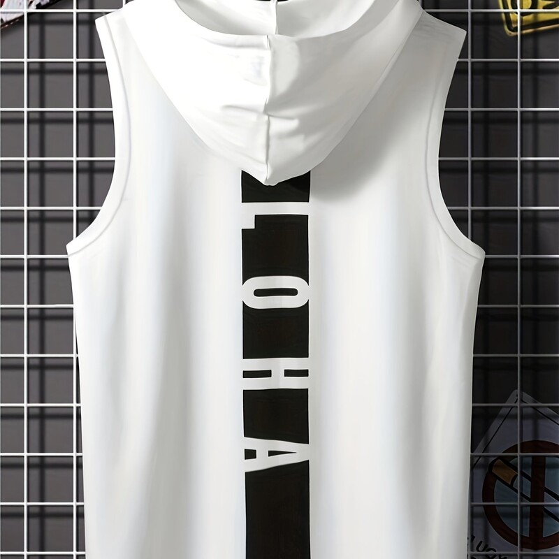 Vīriešu sporta vestes T-krekls ar kapuci