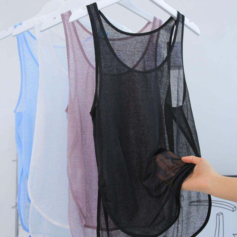 Cămașă fără mâneci pentru damă, cu decolteu deschis, cu plasă contractată, cu spatele cu curse de curse, maiu largi, de vară, cămăși fără mâneci, despicate în lateral, la modă 2024