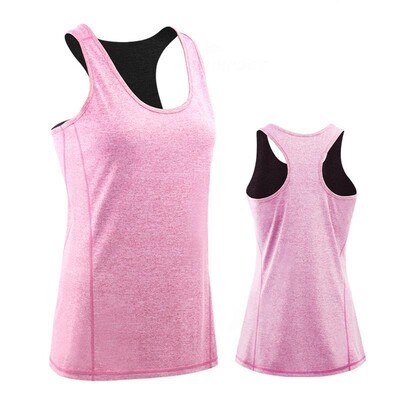 Tricouri de yoga fără mâneci Vestă sportivă pentru gimnastică Strat de bază de fitness Antrenament Îmbrăcăminte sportivă Alergare Tancuri Tricouri Cămașă Tricouri cu uscare rapidă pentru femei