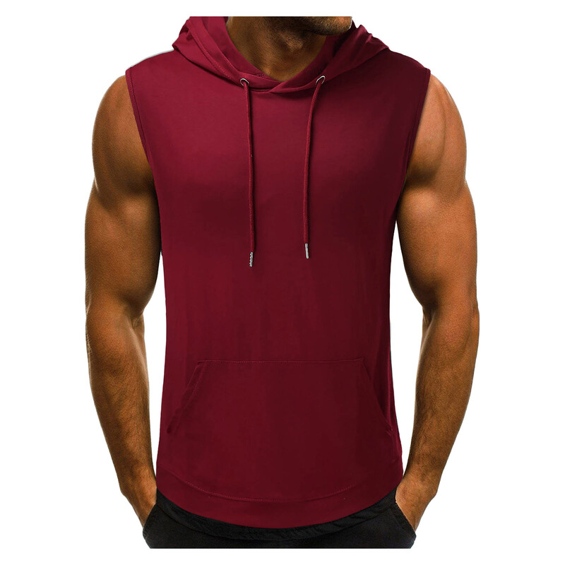 2023 Brand Gyms Clothing Men Bodybuilding Hood Tank Top Bumbac Vestă fără mâneci Hanorac Fitness Antrenament Îmbrăcăminte sport Topuri Bărbați