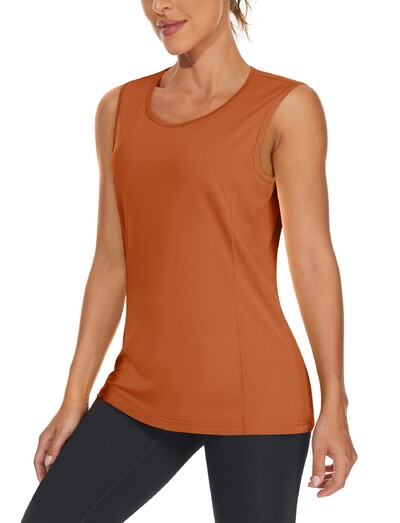 TACVASEN Tricouri de antrenament pentru antrenament de vară cu uscare rapidă, pentru femei, cu gâtul turn, tricouri fără mâneci, maiuri respirabile pentru antrenament pentru alergare