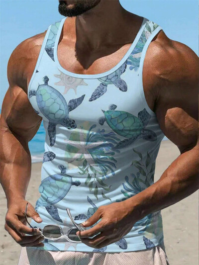 Vestă de culoare solidă pentru bărbați, îmbrăcăminte confortabilă hawaiană, pentru bărbați, de vară, pe plajă, de călătorie, cu uscare rapidă, tricou fără mâneci.