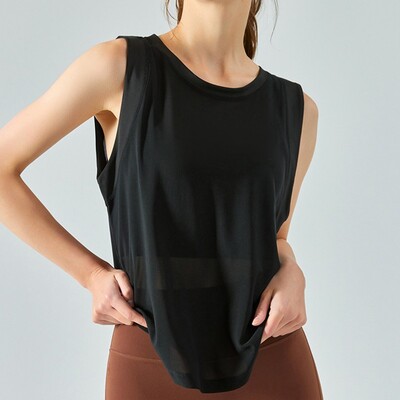 Cloud Hide Quick Dry Sieviešu sporta krekli XL Crop Top Elpojošs Liela izmēra Jogas T-krekls Treniņam piesedzamā veste bez piedurknēm