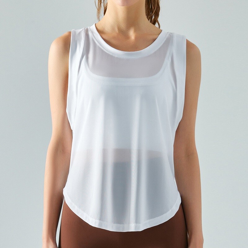 Cloud Hide Quick Dry Sieviešu sporta krekli XL Crop Top Elpojošs Liela izmēra Jogas T-krekls Treniņam piesedzamā veste bez piedurknēm