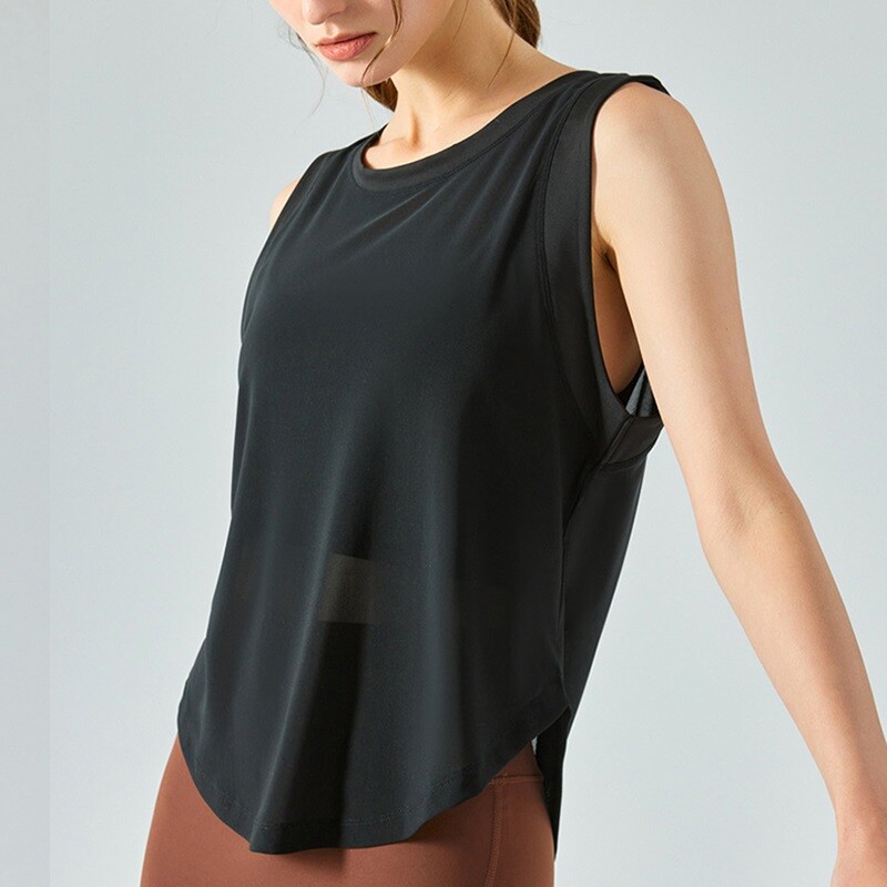 Cloud Hide Quick Dry Sieviešu sporta krekli XL Crop Top Elpojošs Liela izmēra Jogas T-krekls Treniņam piesedzamā veste bez piedurknēm